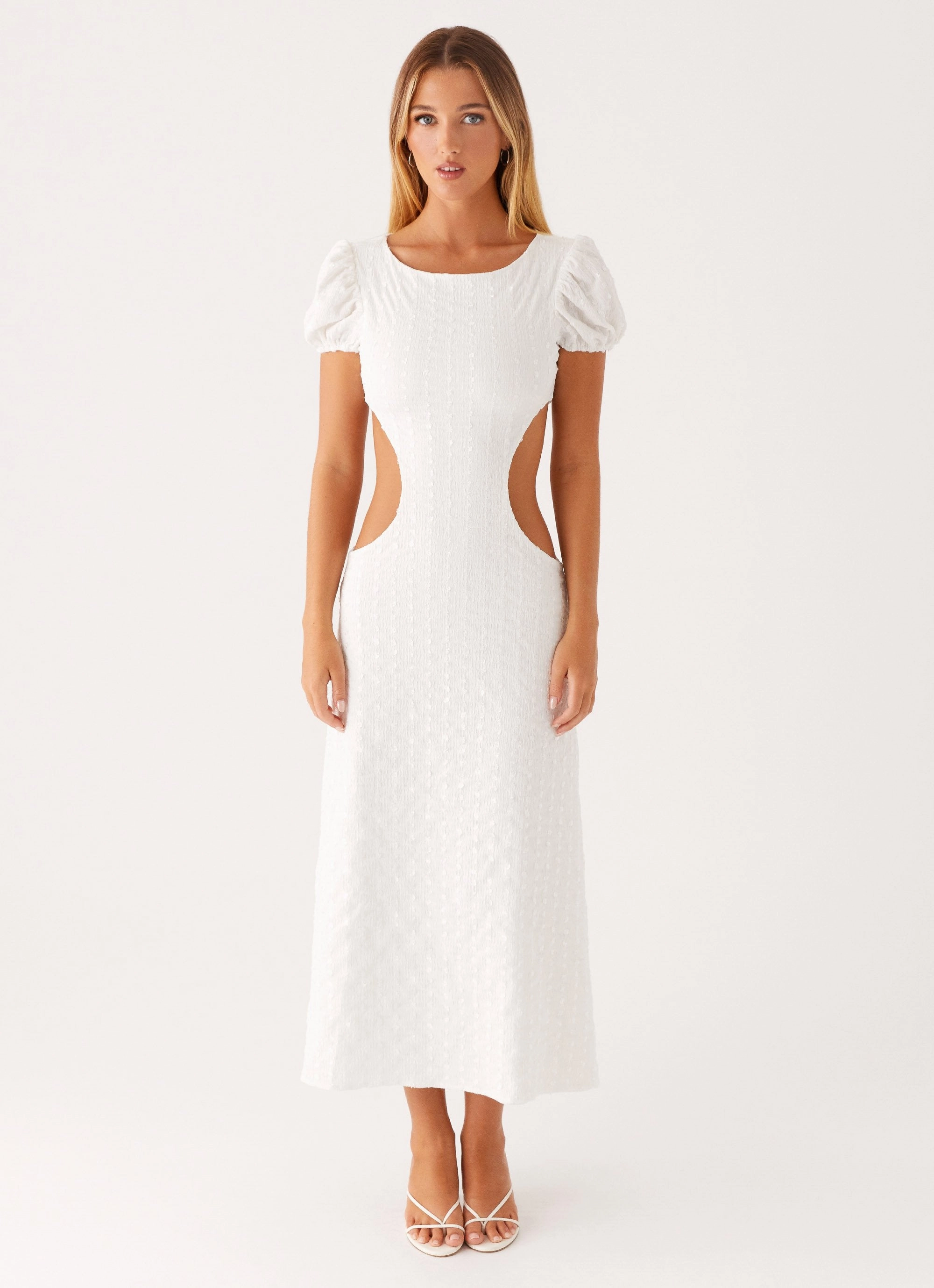 Myley Midi Dress - White Relaxed Mood Artistic Edge