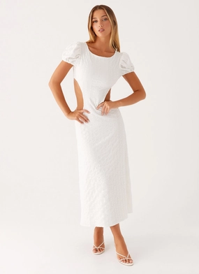 Myley Midi Dress - White Modern Layers