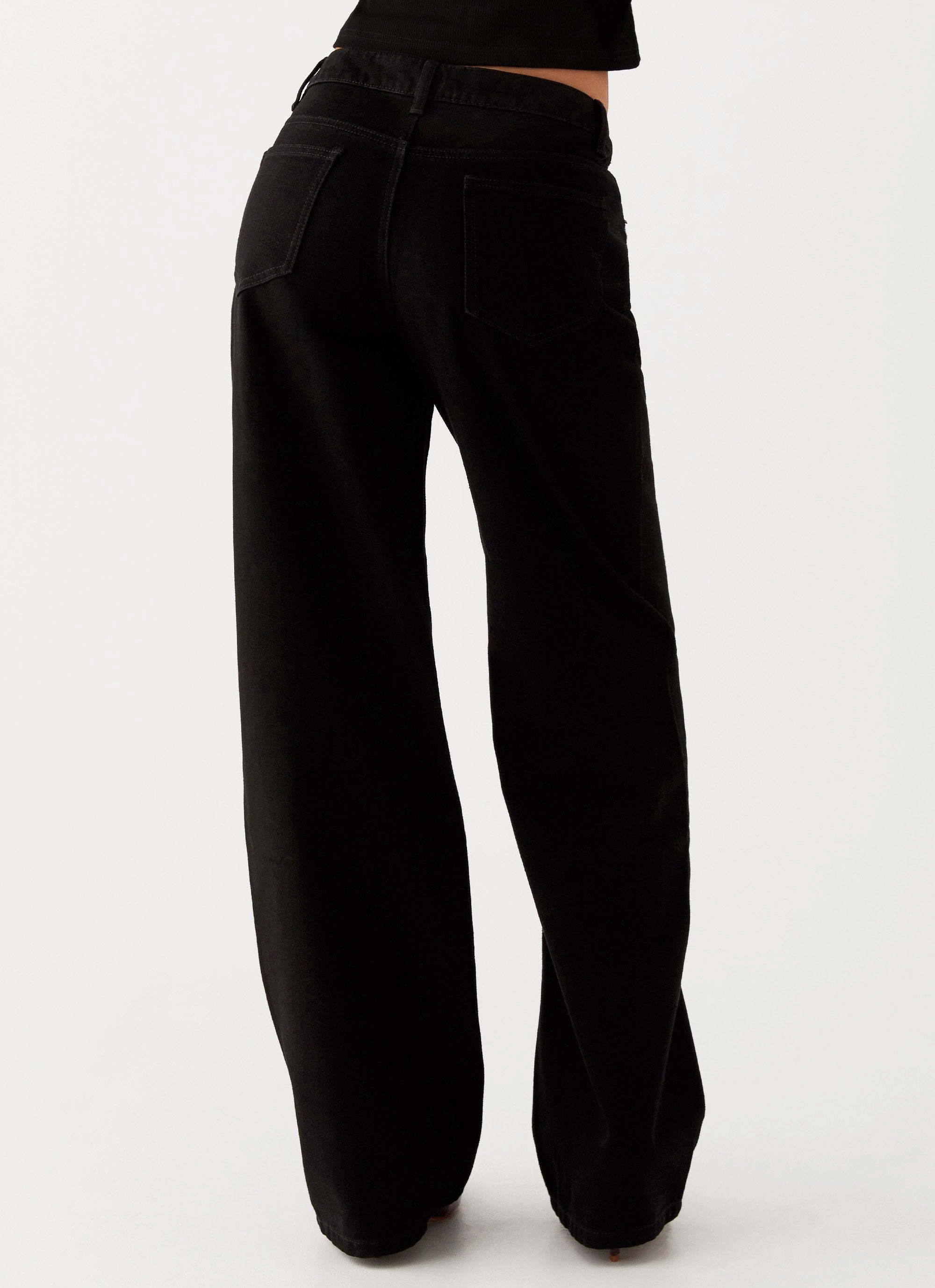 Keanna Low Rise Denim Jeans - Black Secure fit