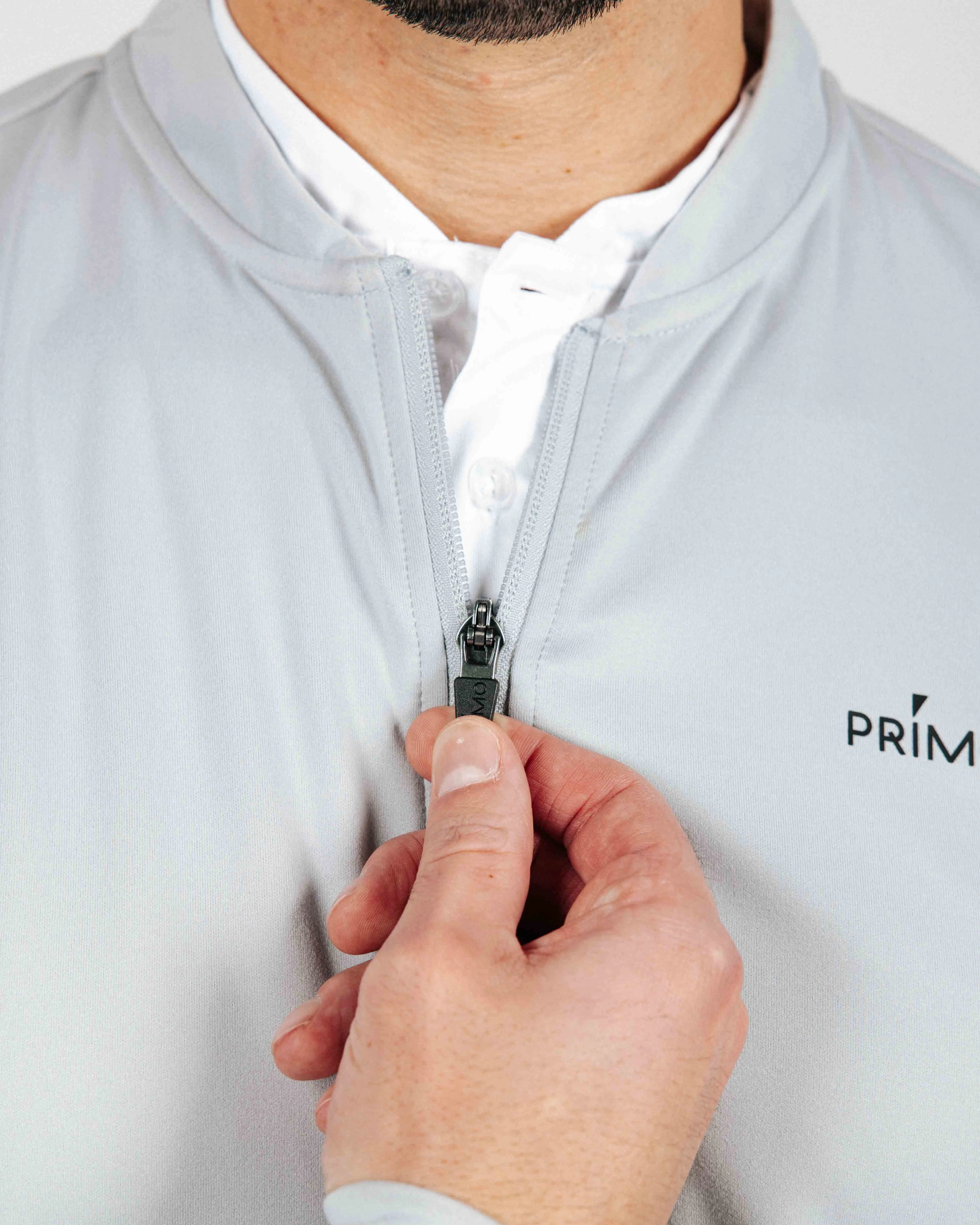 Light Gray Blade Quarter Zip Ultraviolet Protection Finish
