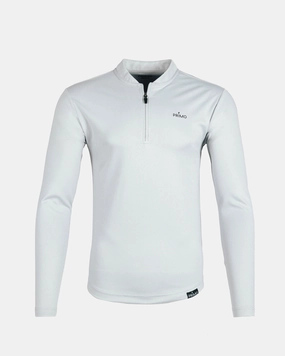 Light Gray Blade Quarter Zip Microfiber texture Stretchable Material