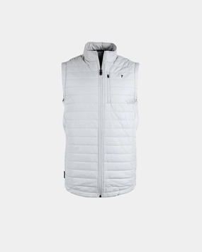Light Gray Puff Vest Elegant Styling