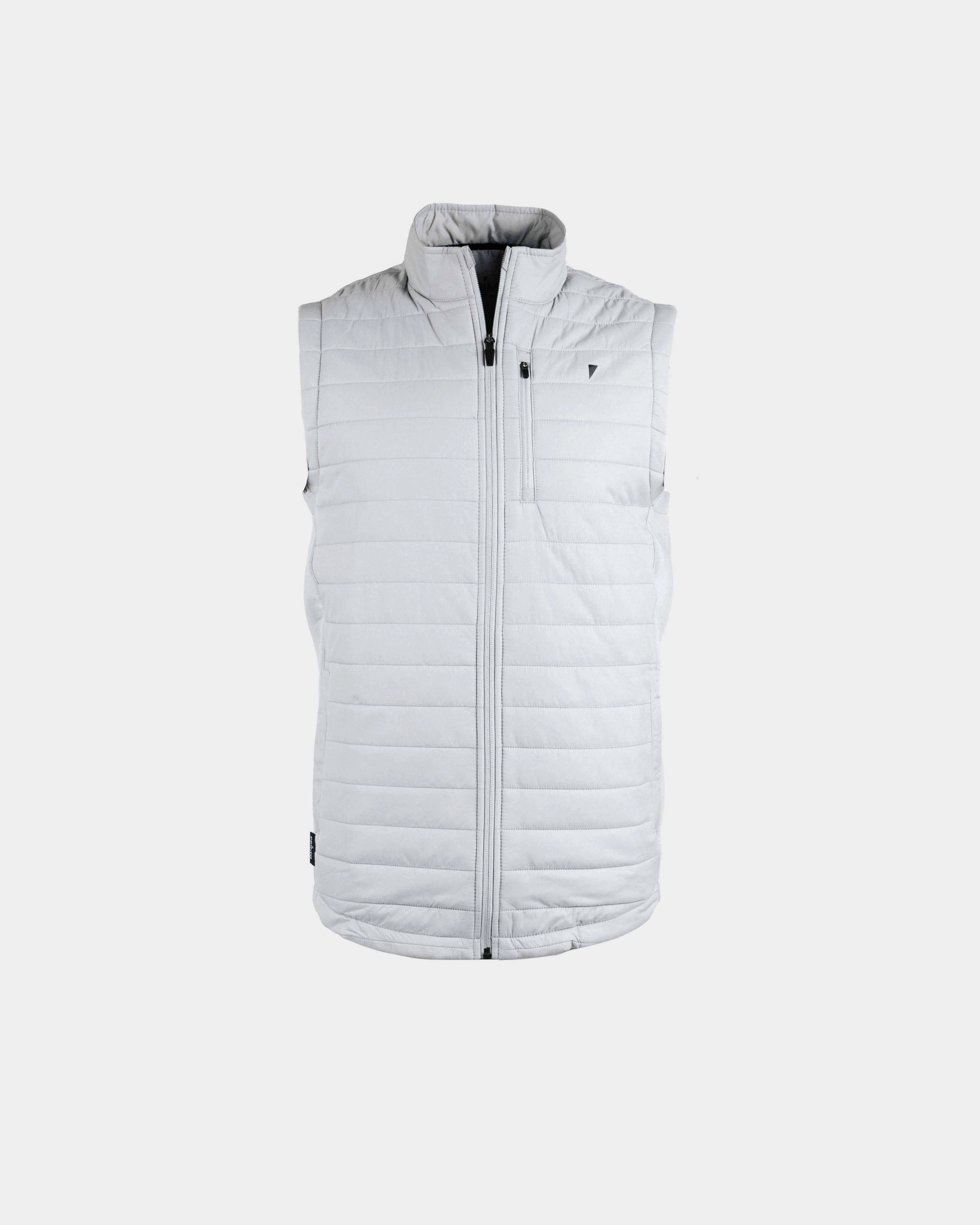 Light Gray Puff Vest Elegant Styling