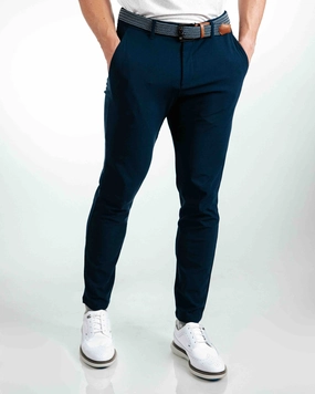 Navy Traditional Pants Easy Movement Comfort Wearable