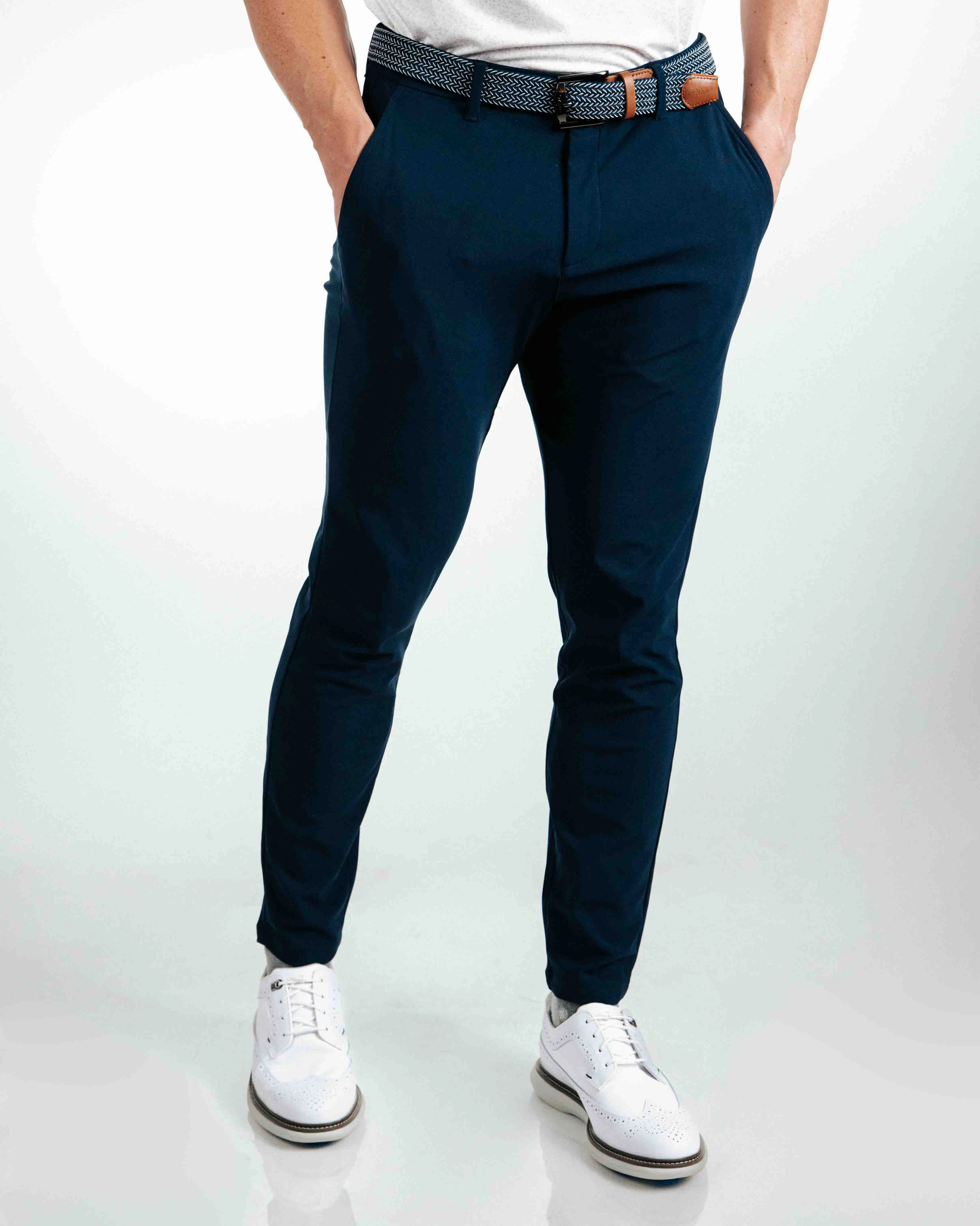 Navy Traditional Pants Easy Movement Comfort Wearable