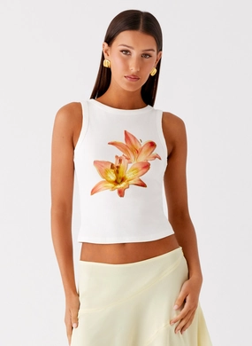 Breathable Microfiber Breathable Hoodie Carmela Tank Top - White