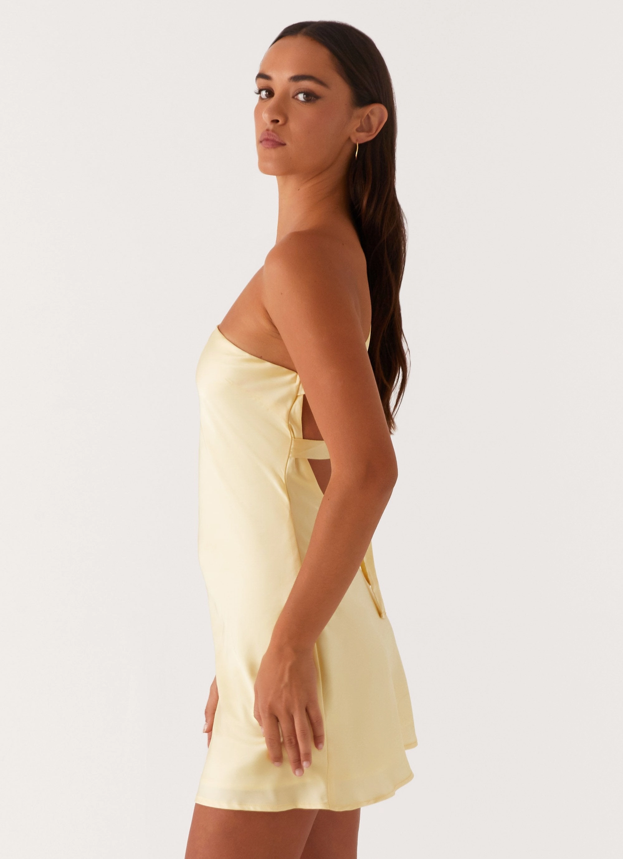 Lights Out Mini Dress - Yellow Natural Form Timeless Comfort