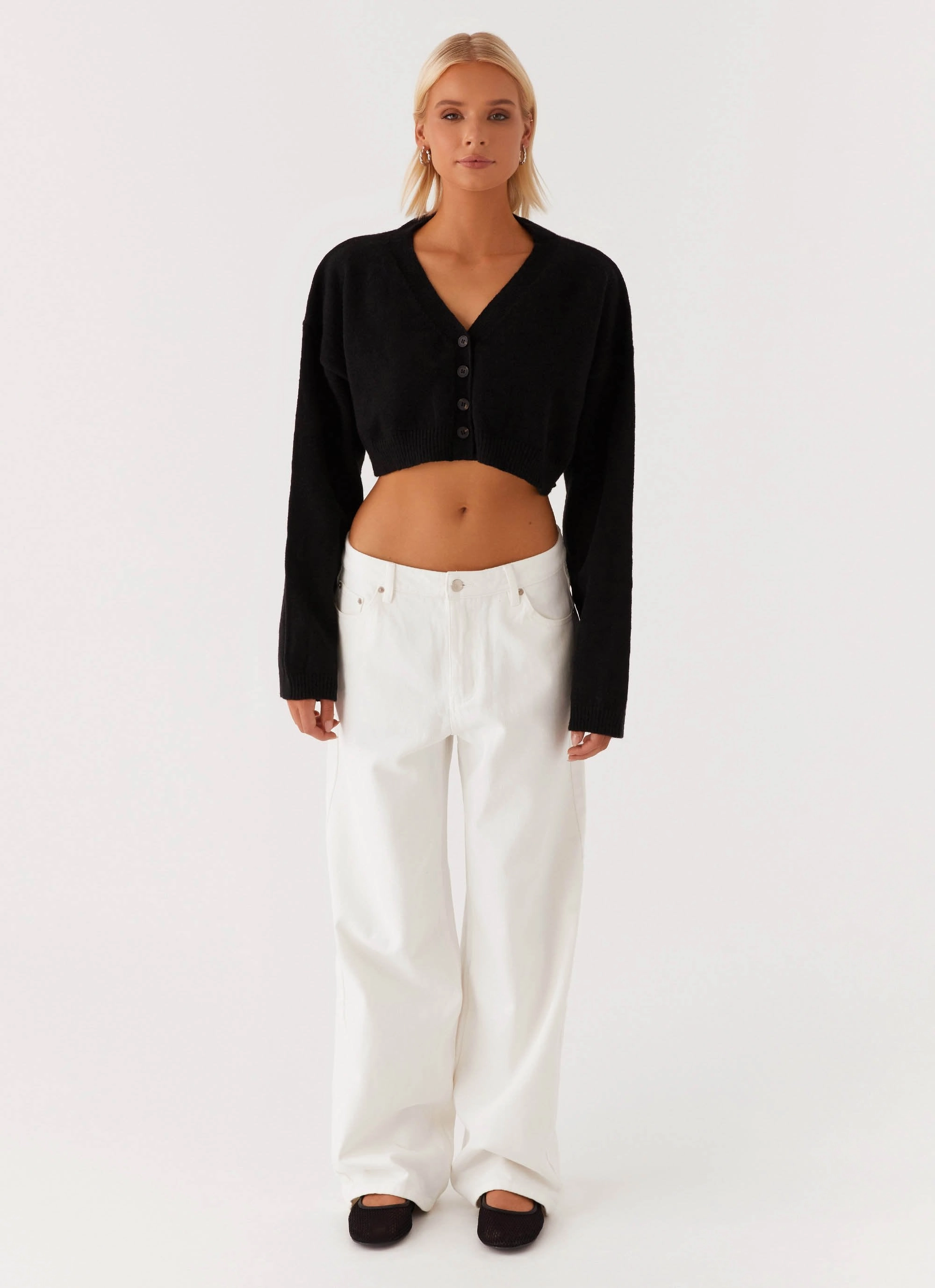 Weather Fit Quick Dry Performance Endlessly Cropped Cardigan - Black