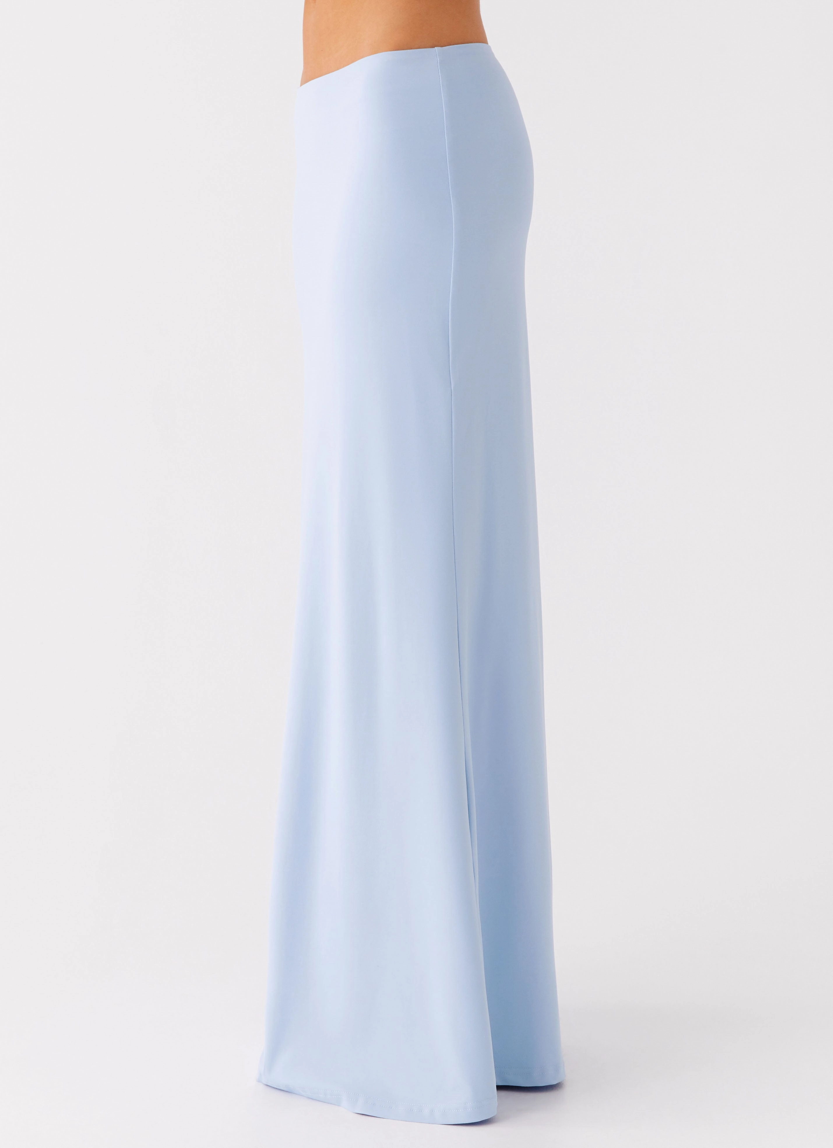 Like A Flower Maxi Skirt - Baby Blue Flexible Hood Design