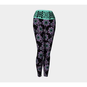 Lilac Zinnia Bubbles Leggings