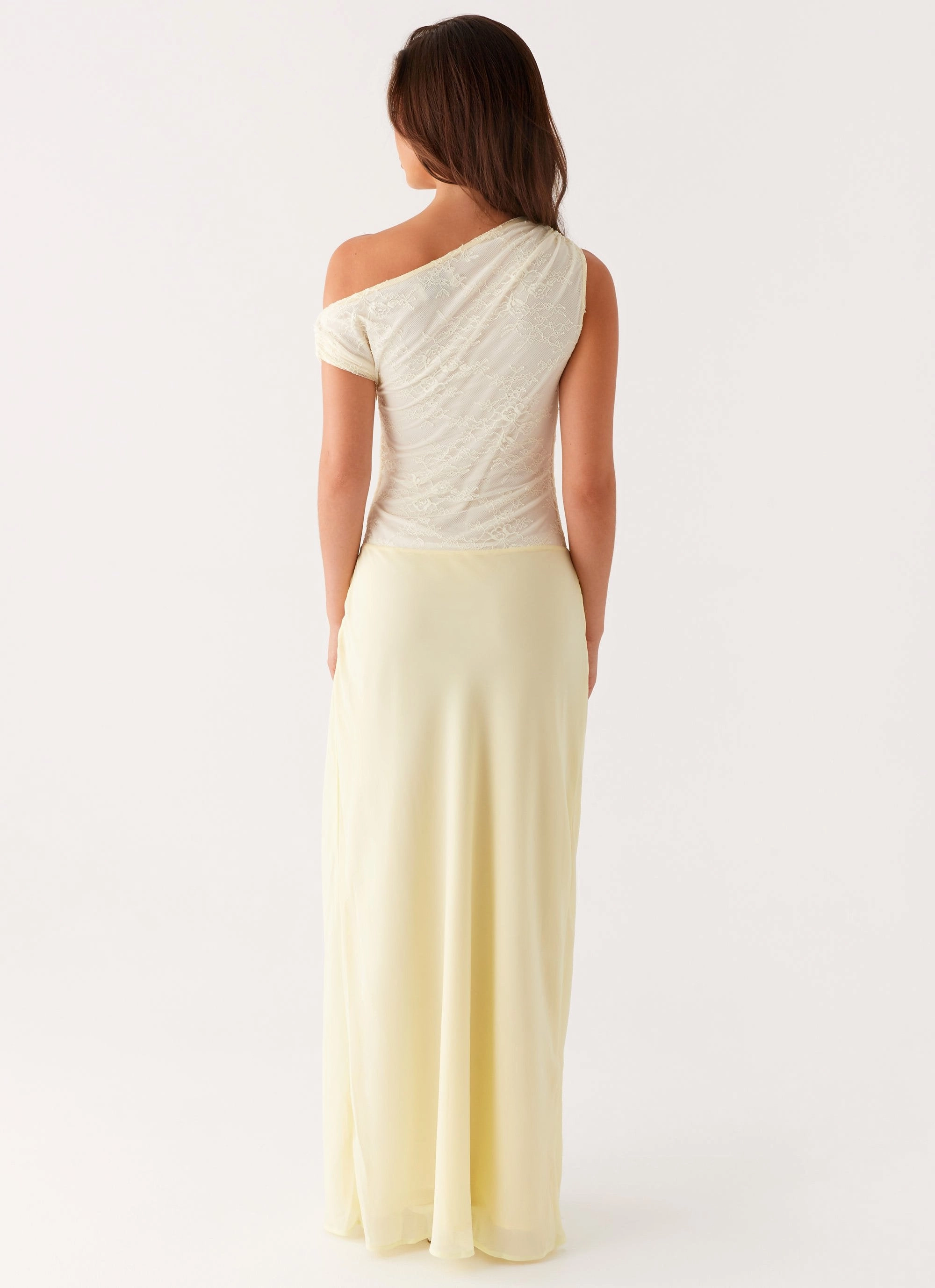 Wardrobe-Staple Beaded-Edge Lili Maxi Dress - Yellow