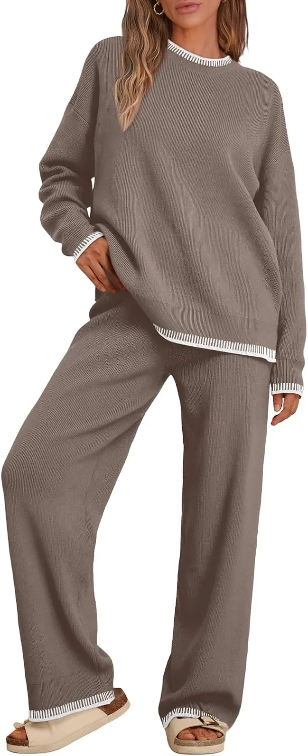 LILLUSORY 2 Piece Knit Lounge Sets Womens Matching Sweater Sets
