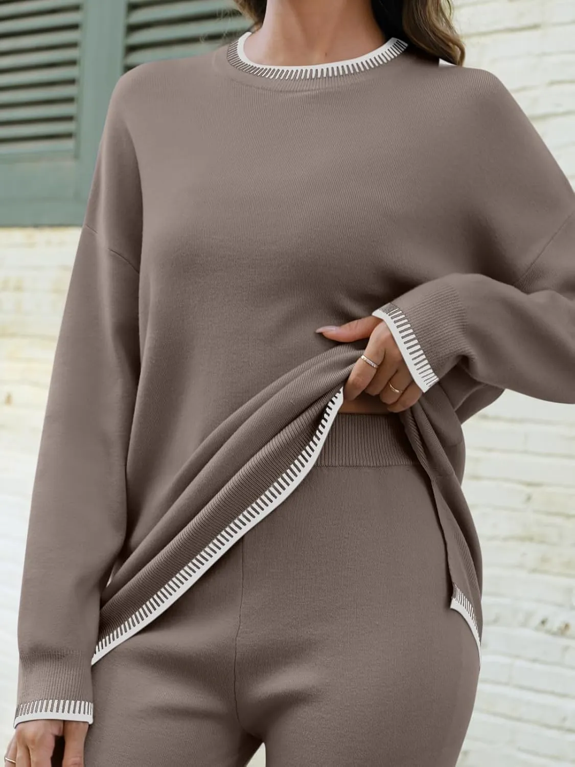 LILLUSORY 2 Piece Knit Lounge Sets Womens Matching Sweater Sets