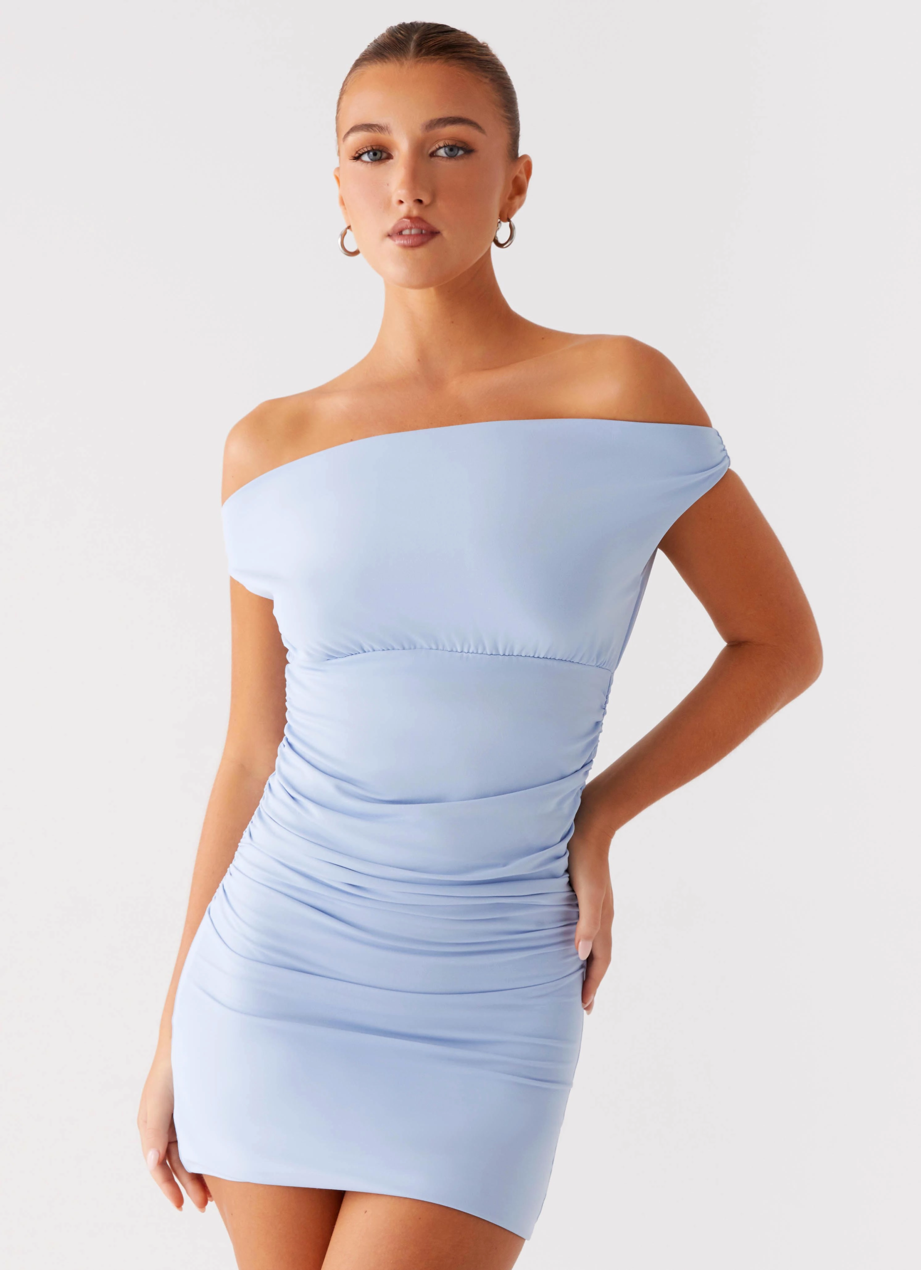 Lilosa Mini Dress - Blue Work Option Olive Tone