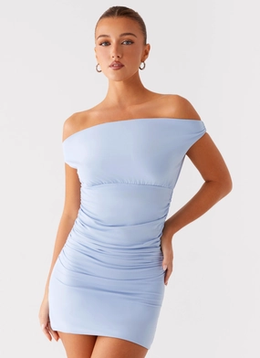 Lilosa Mini Dress - Blue Work Option Olive Tone