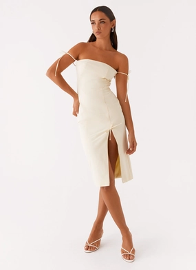 Limelight Midi Dress - Lemon Fresh Motion