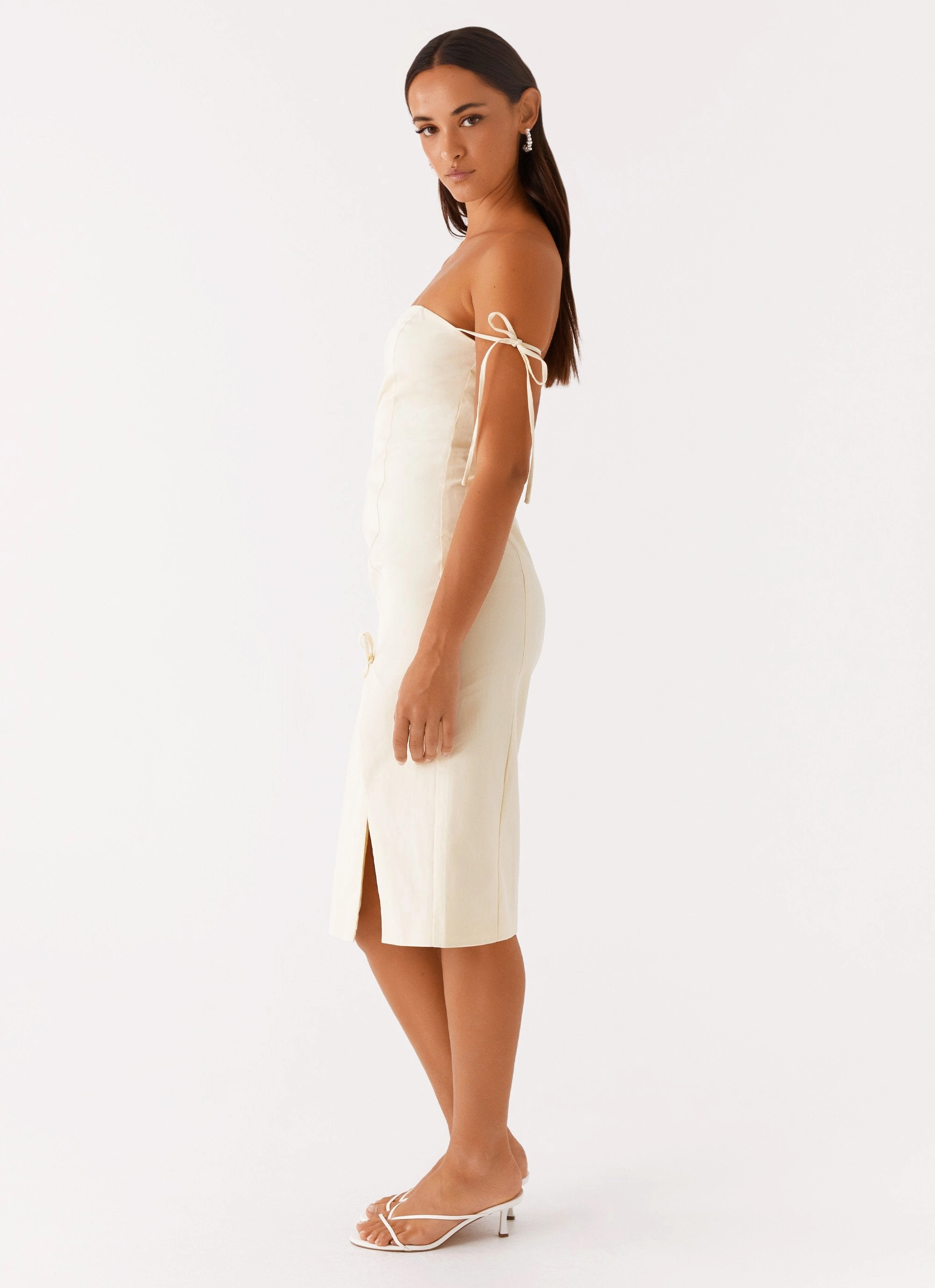Limelight Midi Dress - Lemon Unique Print Theater-Night