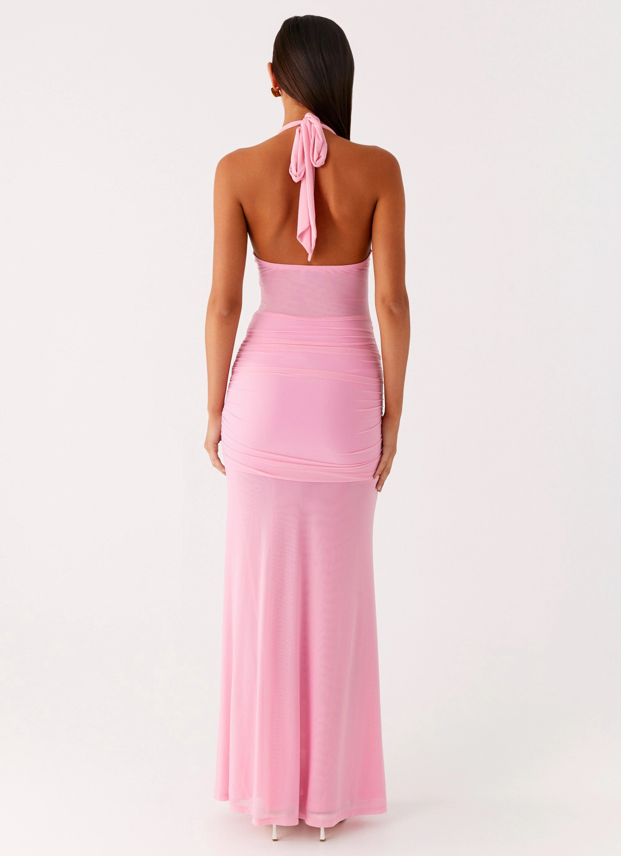 Miyah Halter Hardware Maxi Dress - Baby Pink Trendy Everyday
