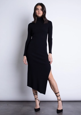 Nicole Midi Knit Dress Minimal Motion Linen Vibe