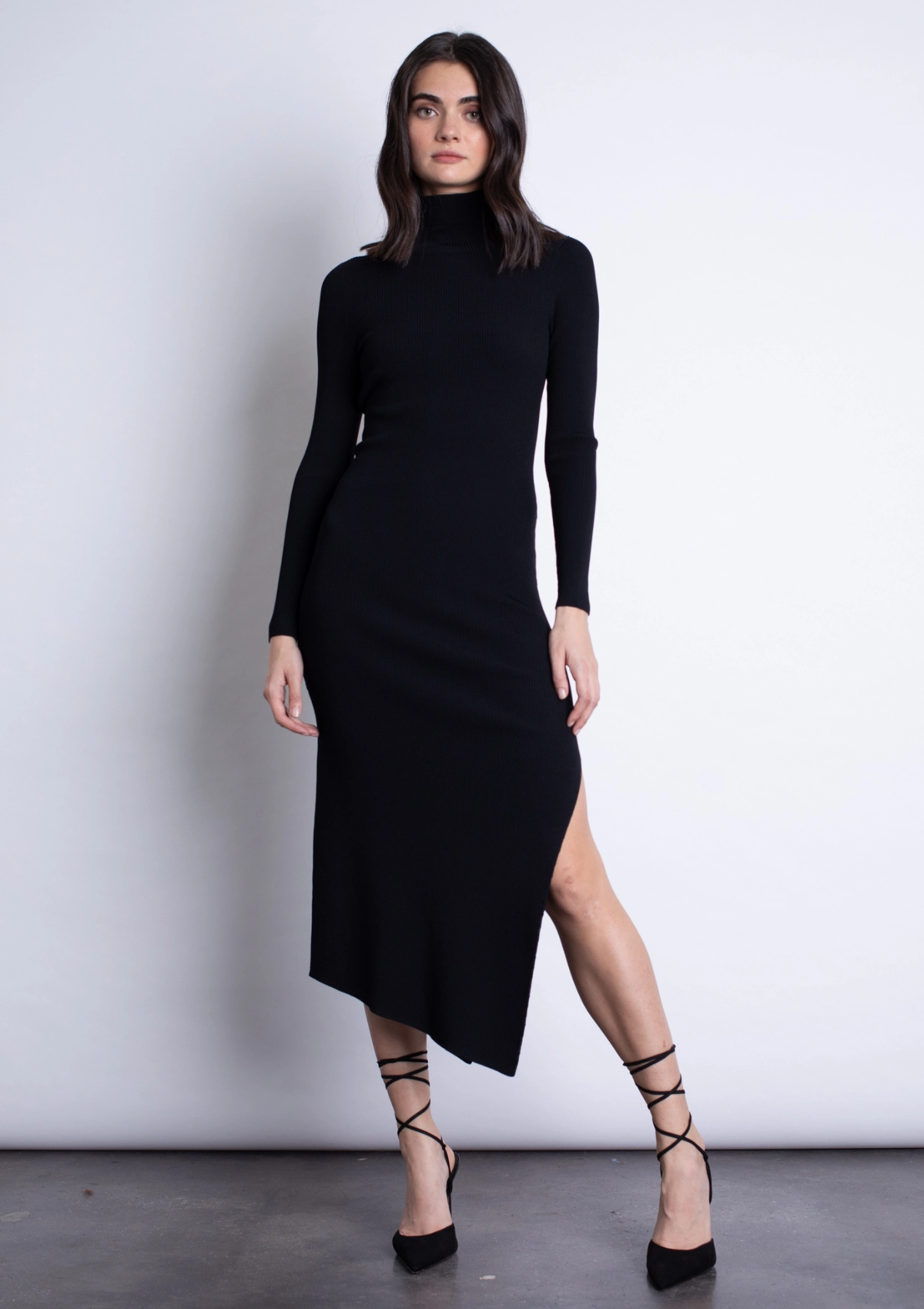 Nicole Midi Knit Dress Minimal Motion Linen Vibe