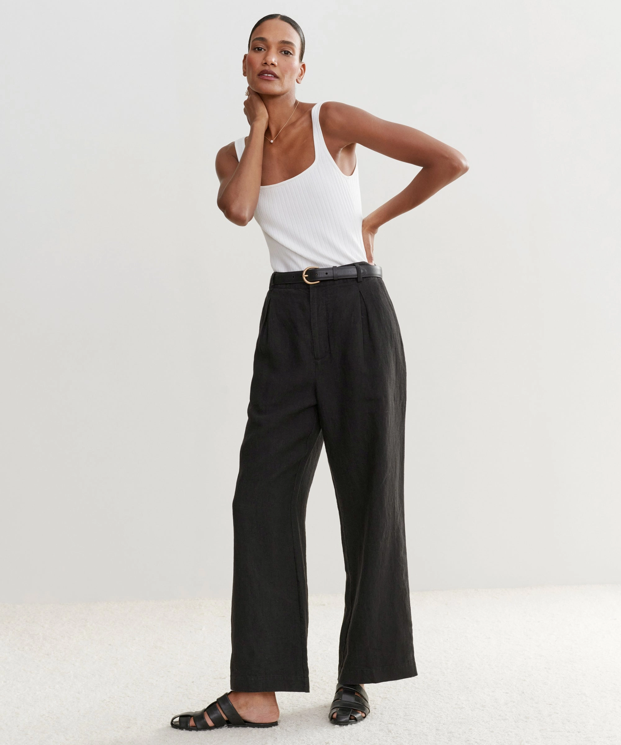 Linen Kyle Trouser MachineWashable Ripstop Texture