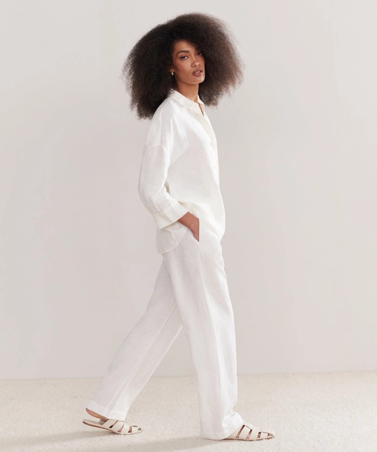 Tear Resistant Weave Minimal Edge Linen Logan Pant