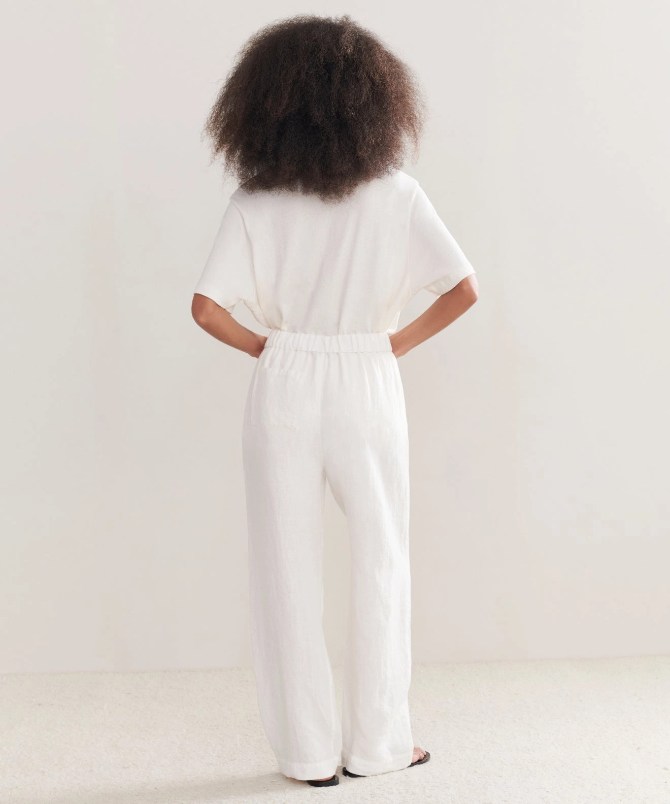 Linen Logan Pant Decorative stitching Slim wear
