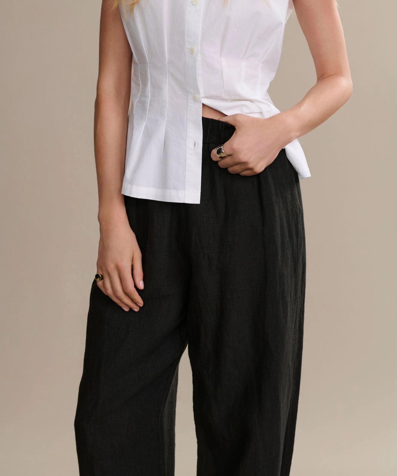 Flexible Comfort Wear Linen Logan Pant