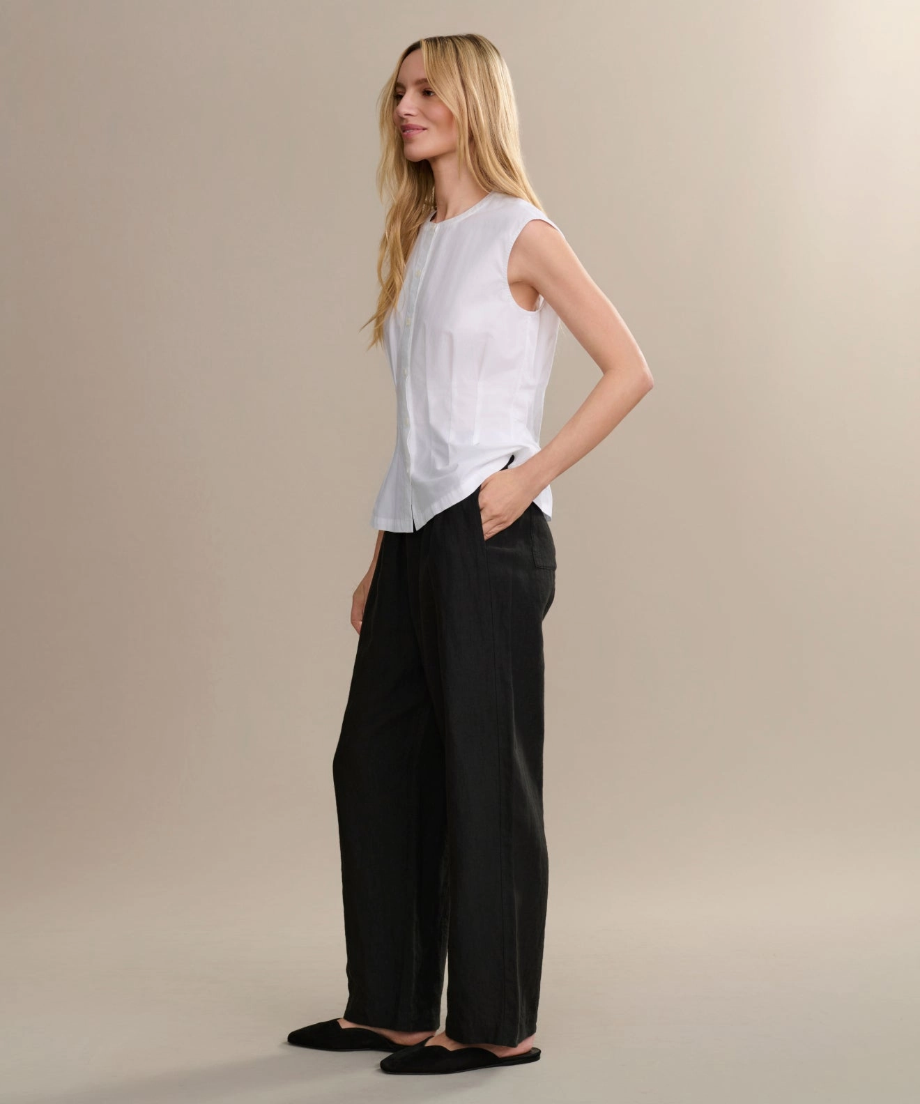 Linen Logan Pant Functional Ease