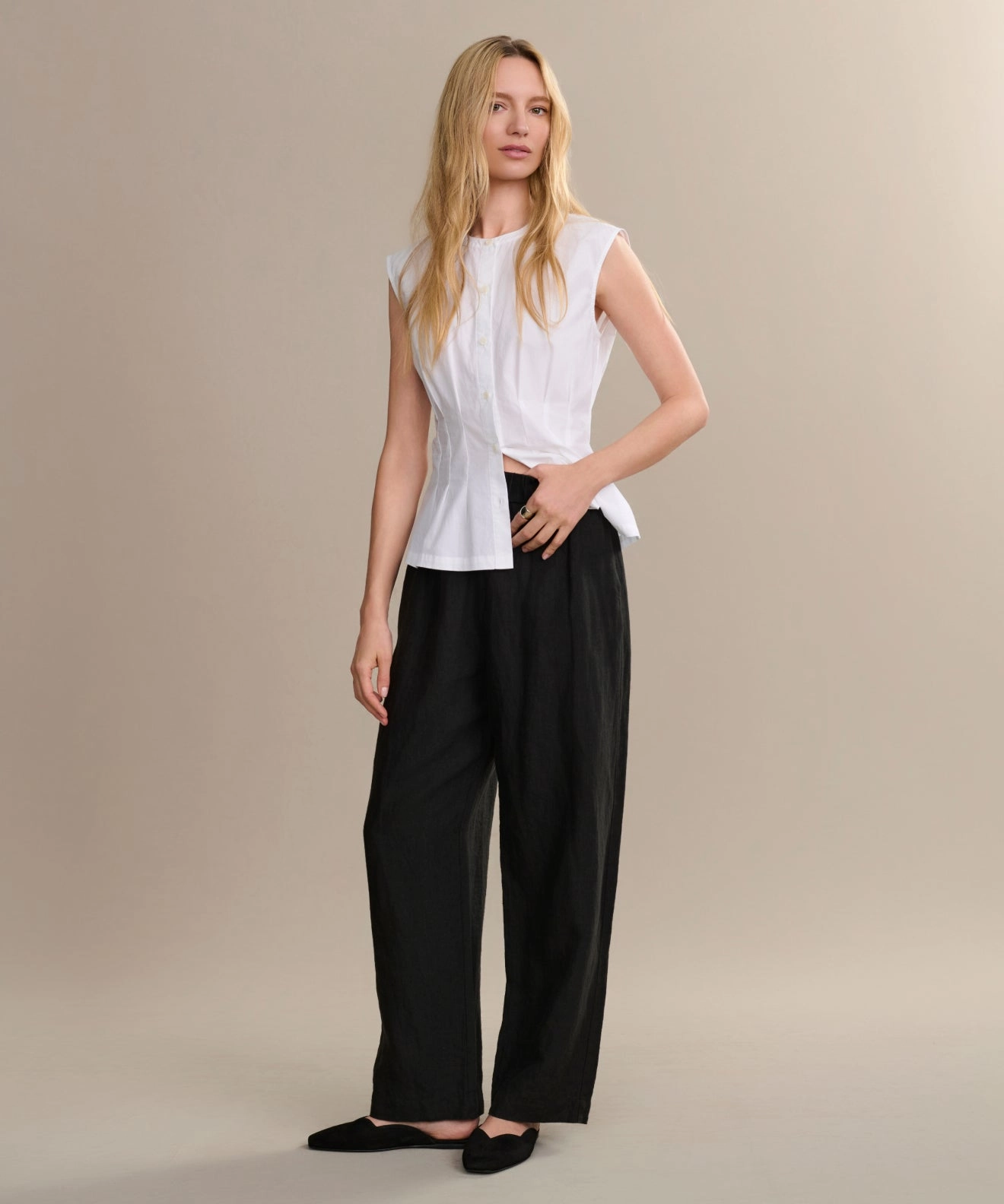 Breathable Comfort Design Smart Stretch Linen Logan Pant