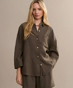 Reversible Layering Tech Linen Logan Shirt