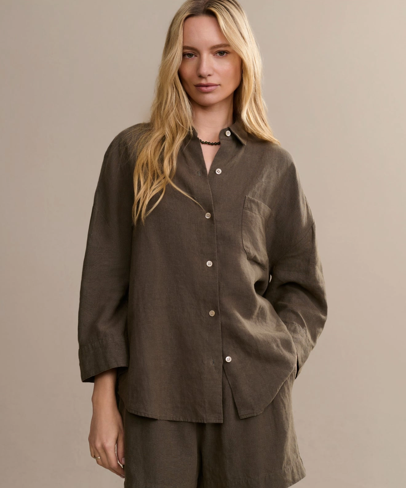 Reversible Layering Tech Linen Logan Shirt