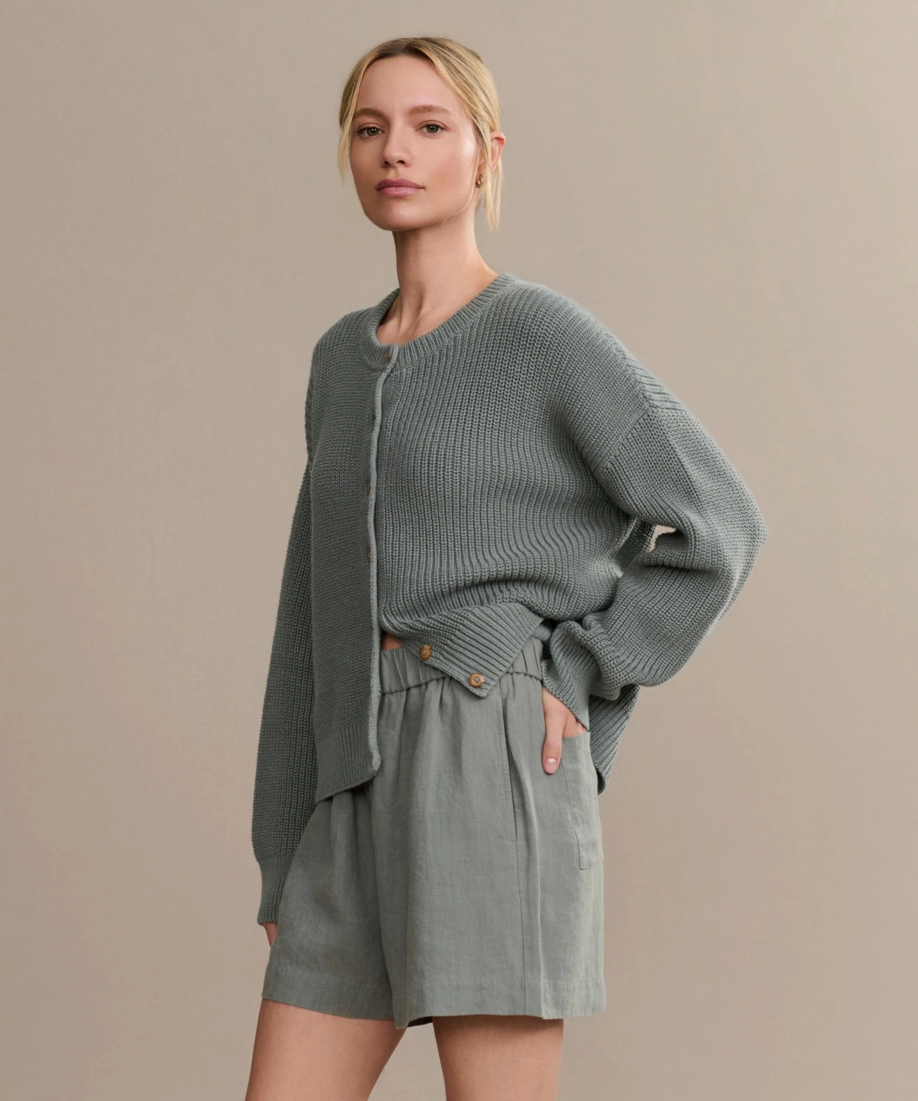 Linen Logan Short High Density Weave Breathable layers