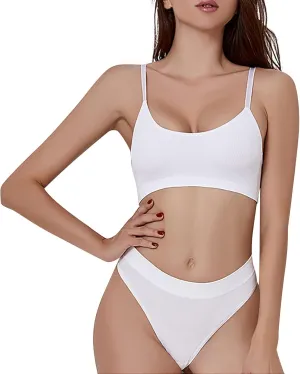 Lingerie Set Women's Sexy Lingerie Solid Bralette and Set Sexy Bra and Panty Sets Sexy Babydoll Underwear