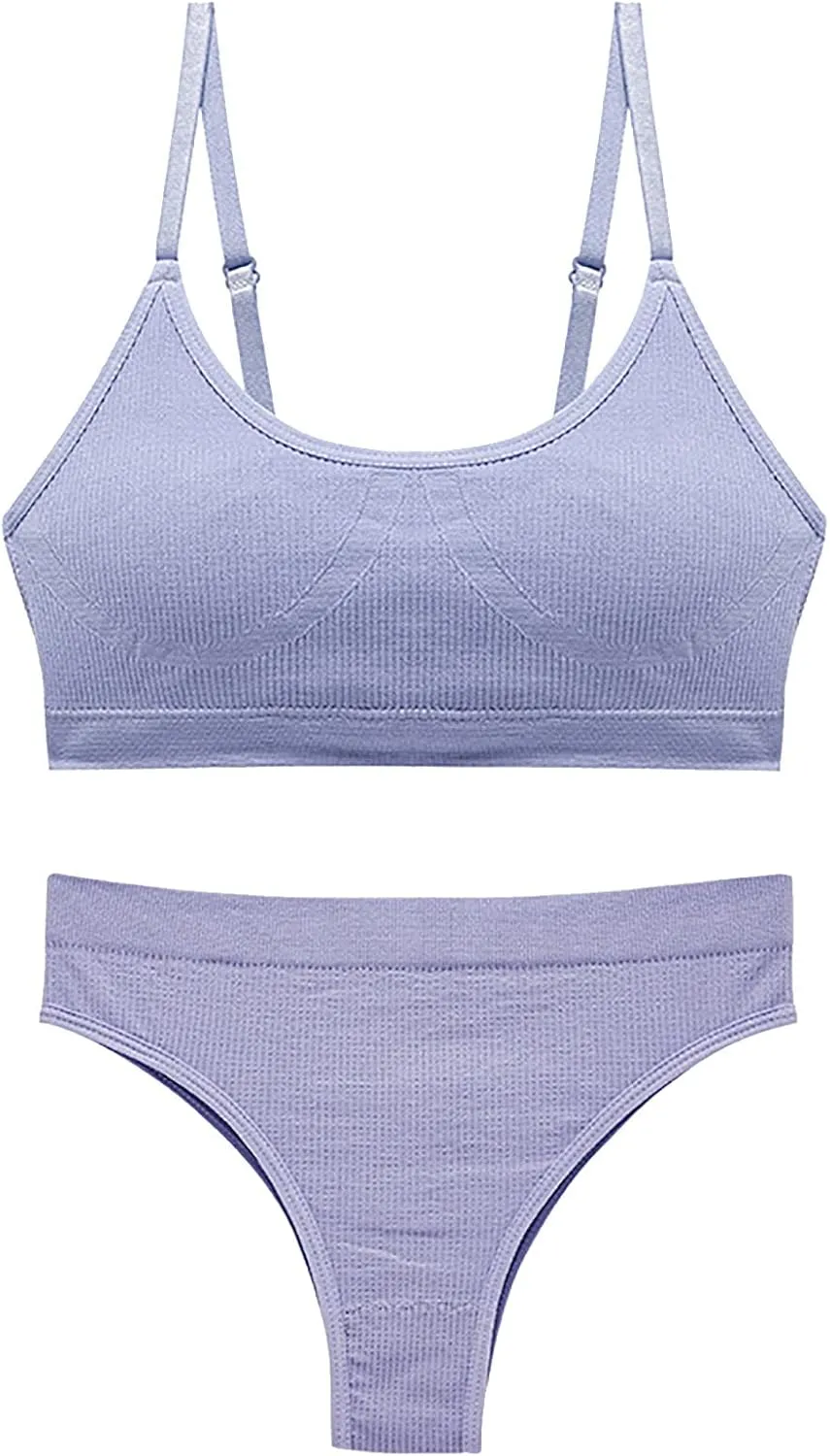 Lingerie Set Women's Sexy Lingerie Solid Bralette and Set Sexy Bra and Panty Sets Sexy Babydoll Underwear