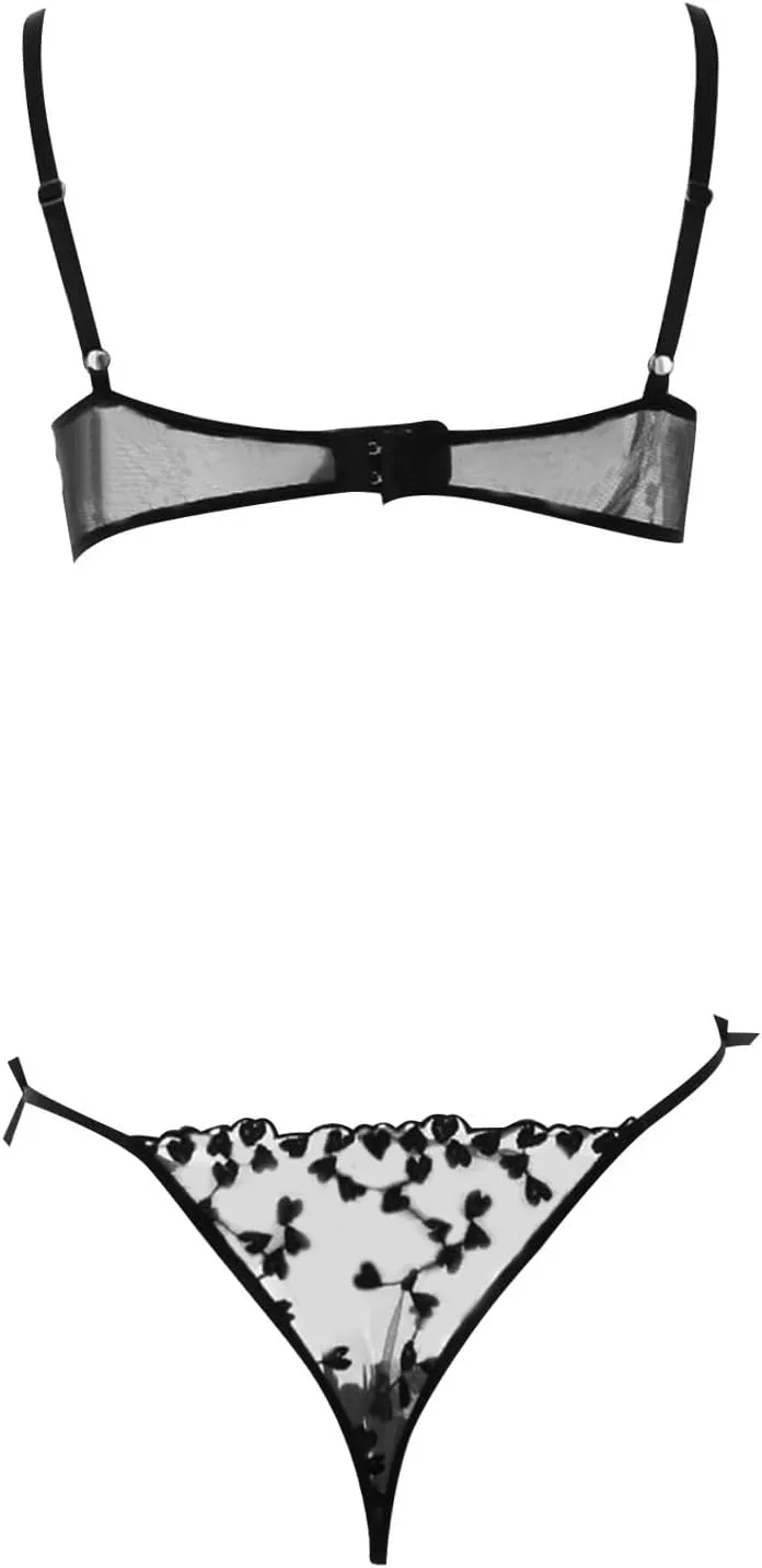 Lingerie Sexy Lace Bodysuit WomenSexyLace Halter Bralette High Waist Panty Set Deep V Teddy