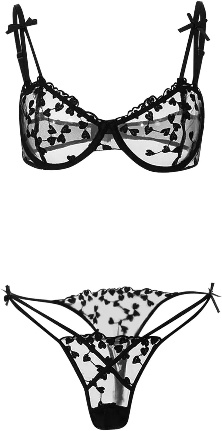Lingerie Sexy Lace Bodysuit WomenSexyLace Halter Bralette High Waist Panty Set Deep V Teddy