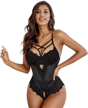 Lingerie Womens Lingerie Bodysuit Lace One Piece Mesh Graphic Womens Sexy Lingerie Set for Sex Lingerie for Women