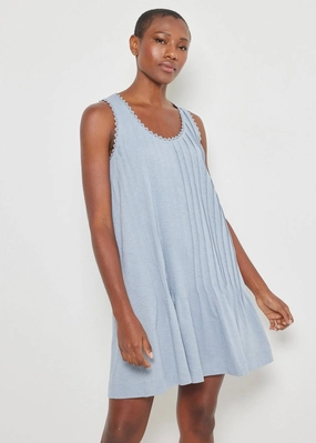 Lisa Todd In A Twirl Dress Denim Lounge Moment