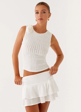 AntiPill Finish Lisbon Tank Top - White