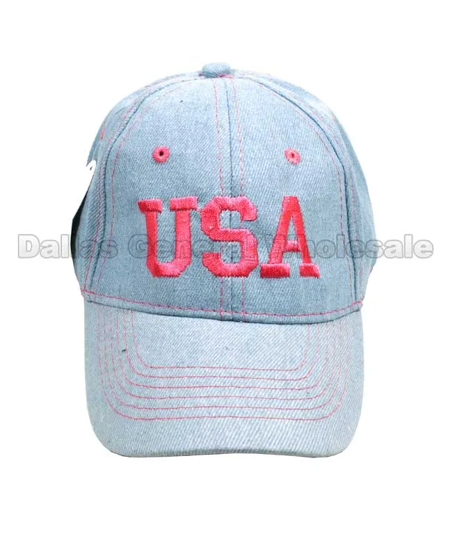 Little Kids USA Casual Baseball Caps Wholesale