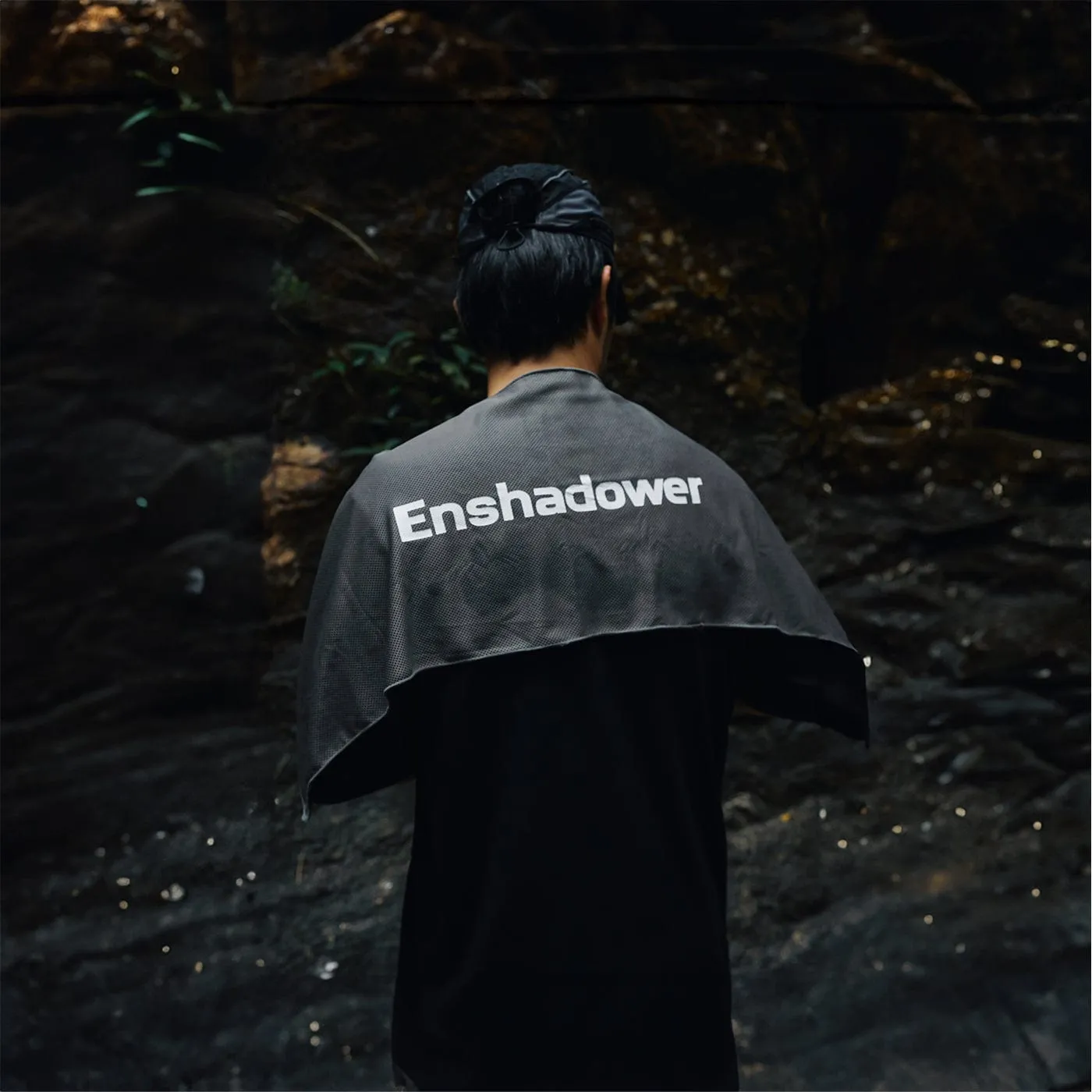 Logo Black Panel Sports Towel
