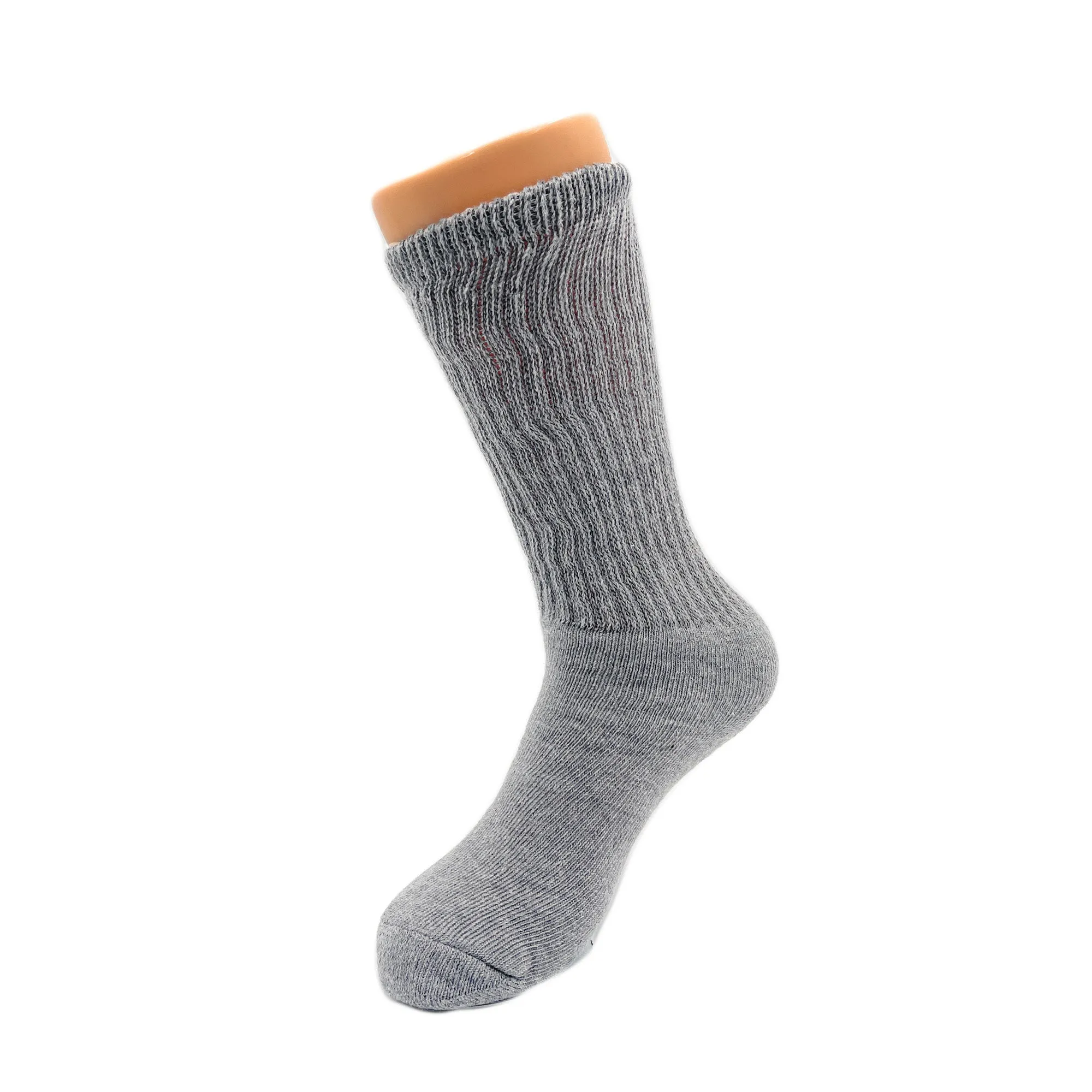 Long Cotton Crew Socks for Women with Cushioned Sole Mid-Calf Socks 3 Pairs