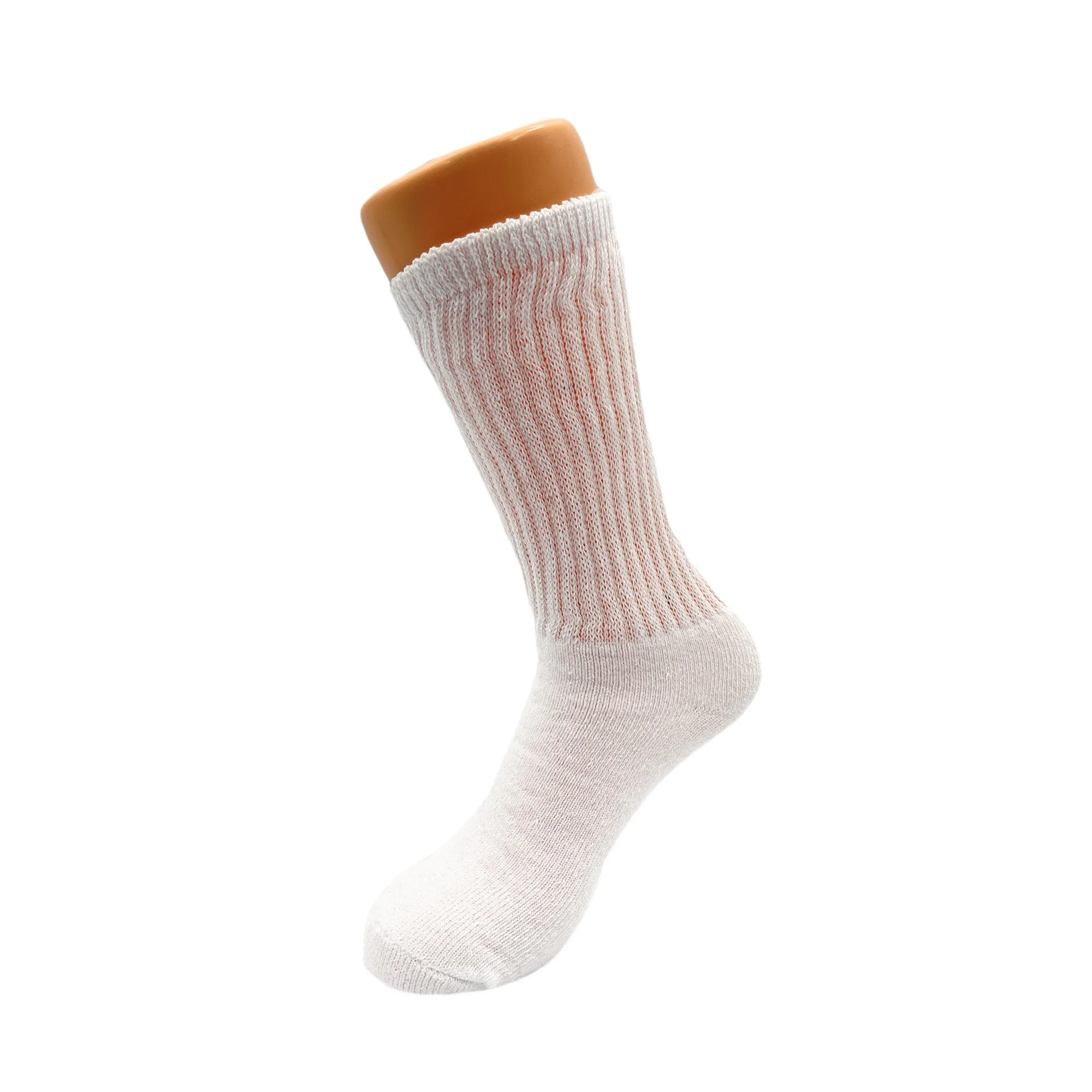 Long Cotton Crew Socks for Women with Cushioned Sole Mid-Calf Socks 3 Pairs