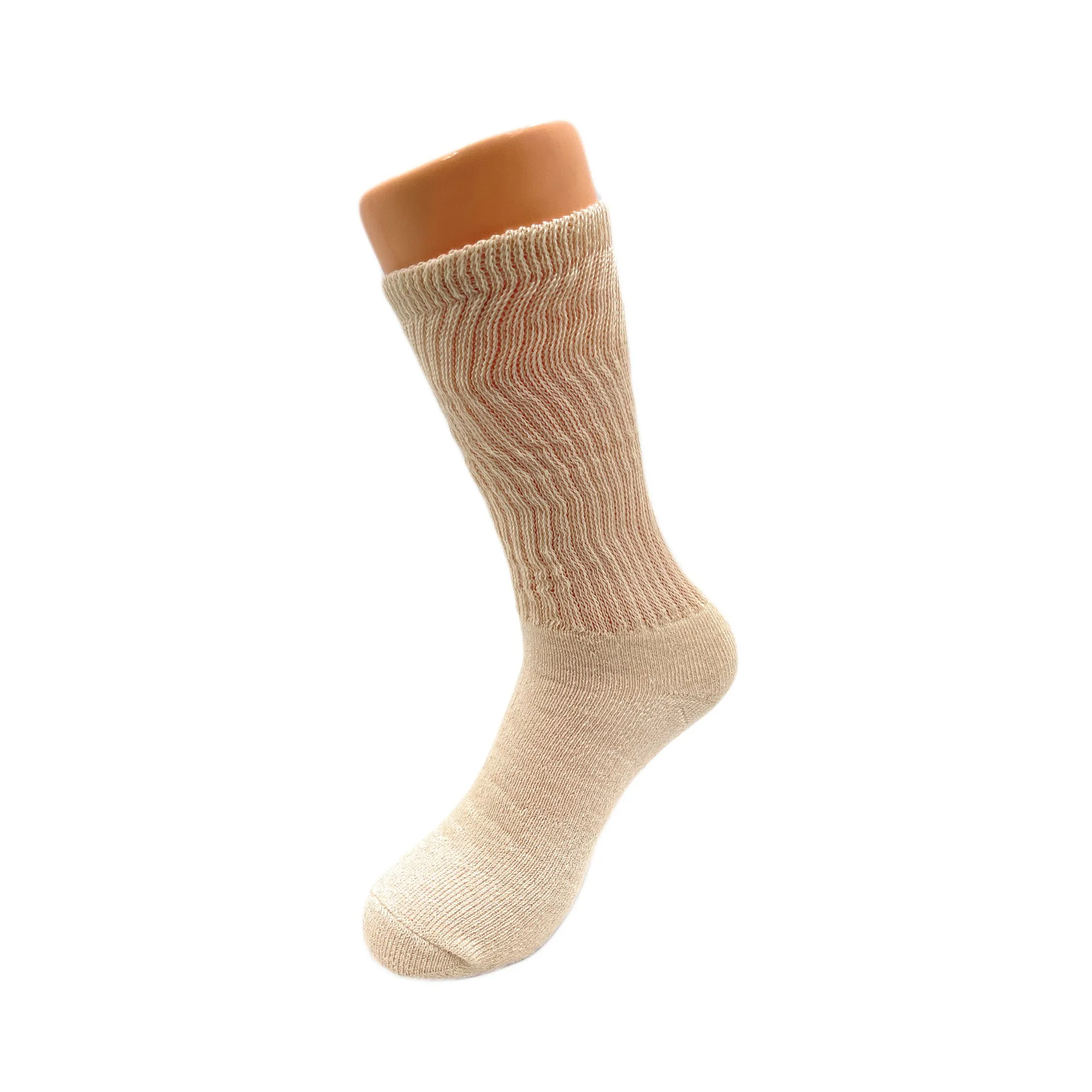 Long Cotton Crew Socks for Women with Cushioned Sole Mid-Calf Socks 3 Pairs