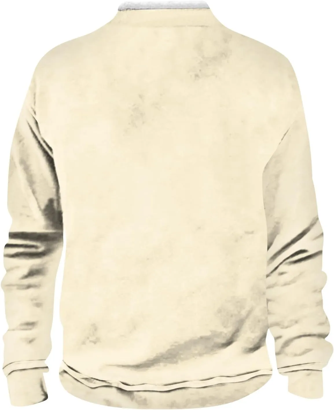 Long Sleeve Shirts for Men,Mens 1/4 Zip Cowboy Fleece Stand Collar Henley Pullover Casual Solid Sweater with Pocket