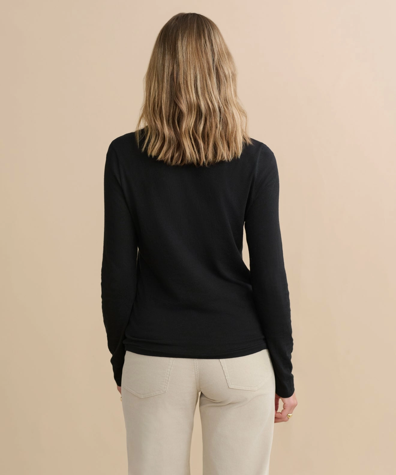 Long-Sleeve Slim Tee CompressionSupportWeave SlubTexture