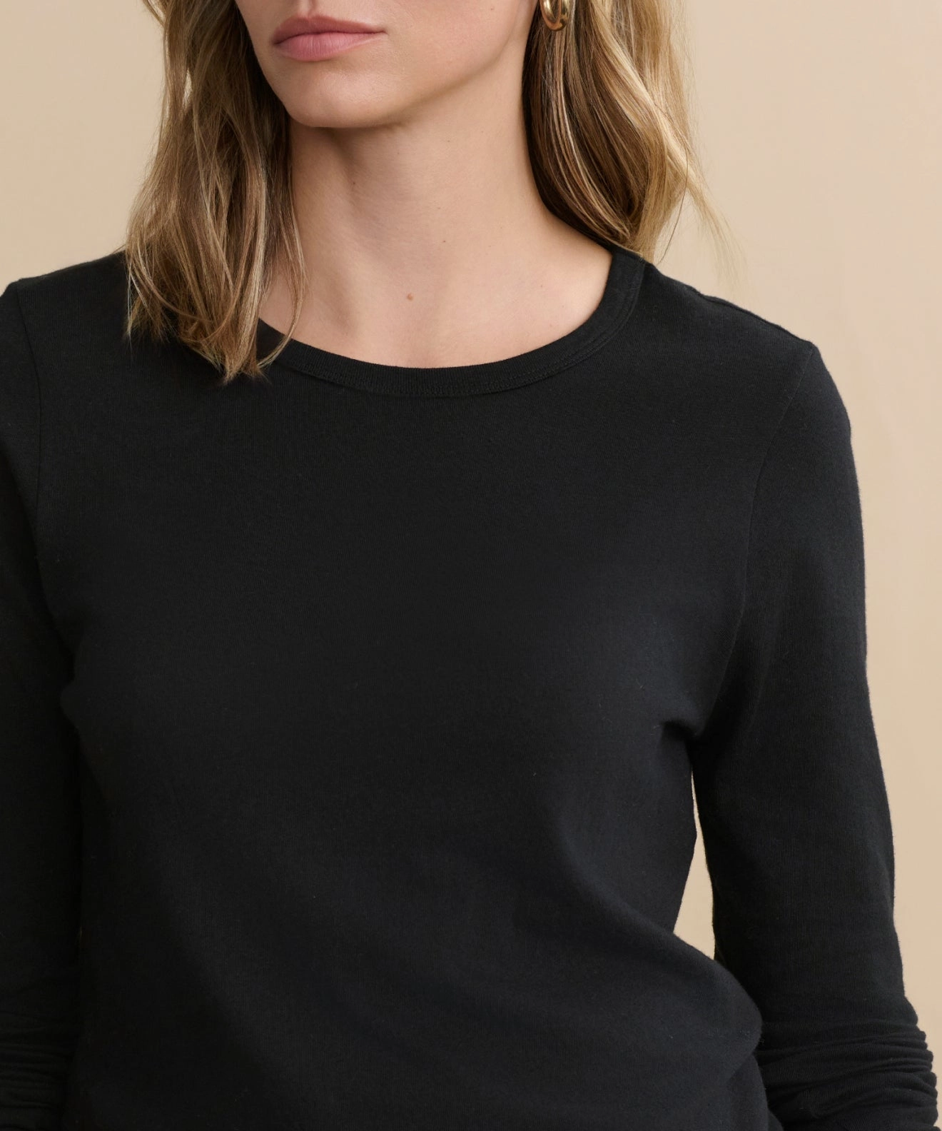 Long-Sleeve Slim Tee QuickReleaseFastenings Stretchable Material