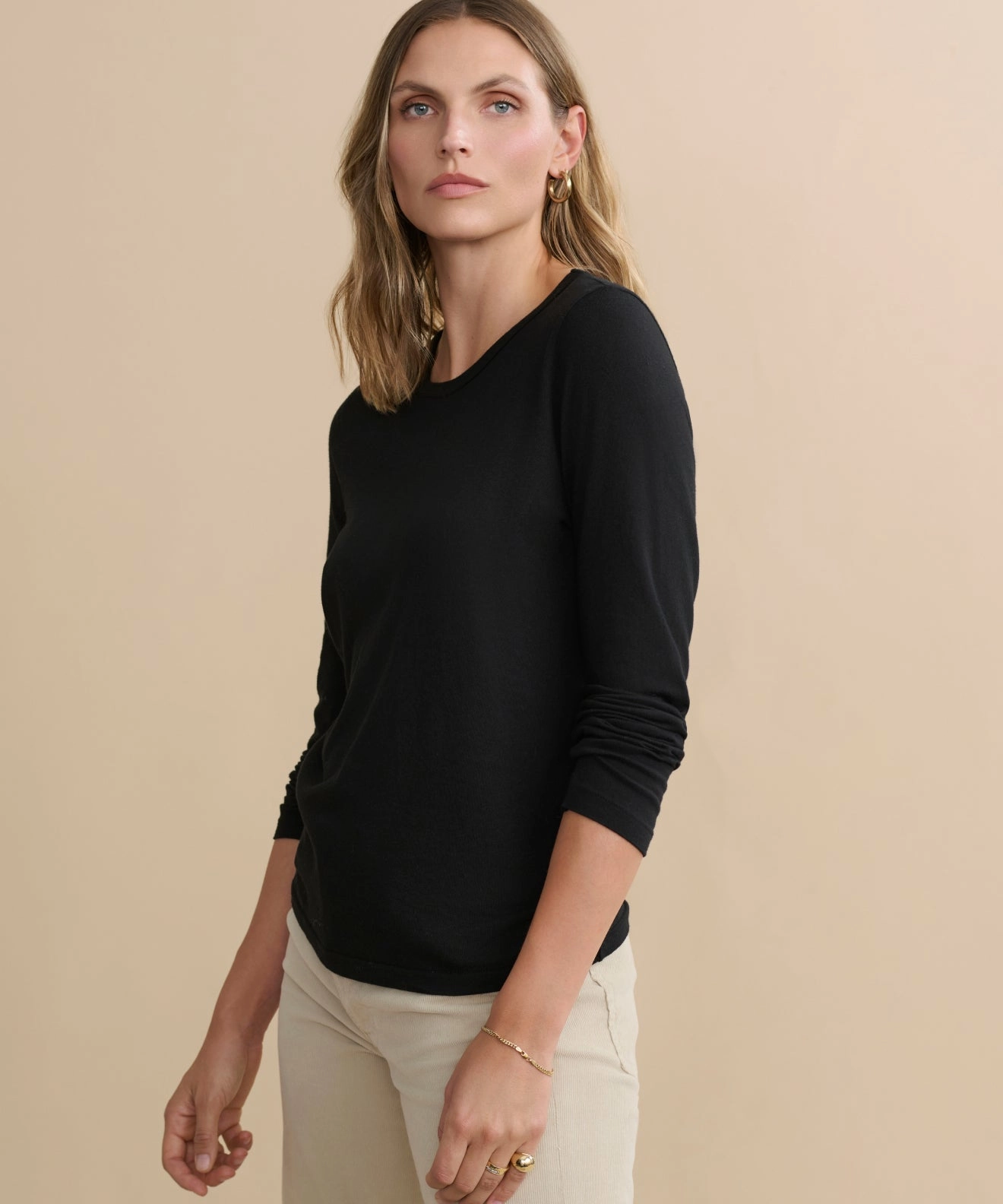 Long-Sleeve Slim Tee FadeResistant Treatment