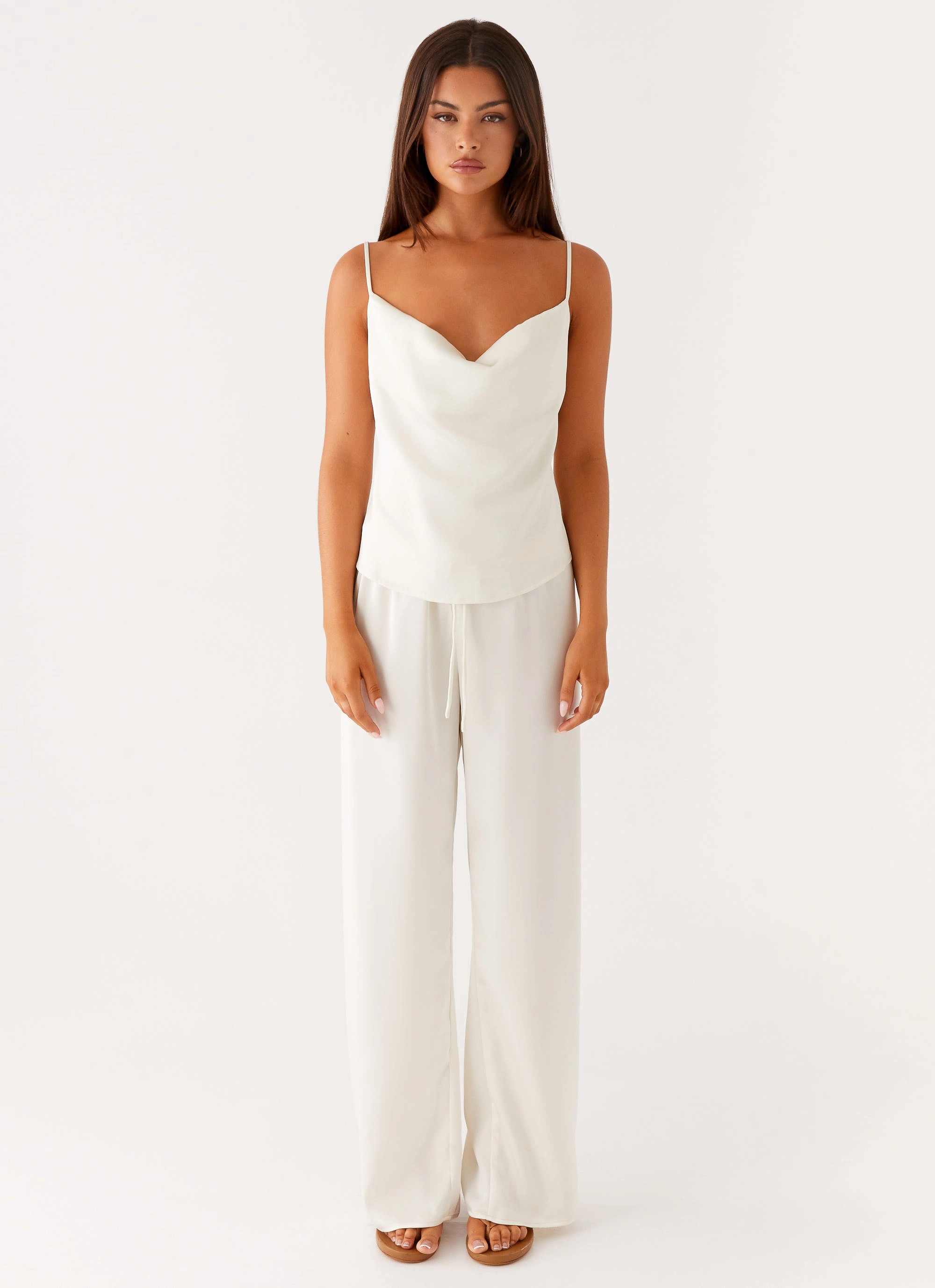 Office Look DurableCollarStays Kaia Cowl Neck Top - Butter